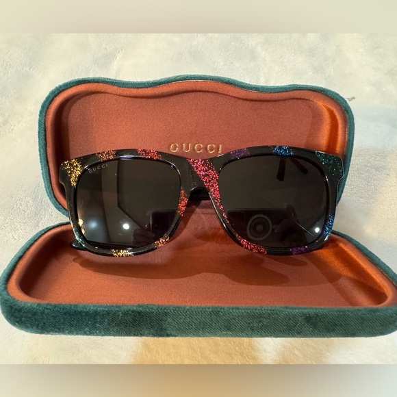 Gucci Accessories - Like new-Authentic Gucci sunglasses, plastic W/colorful design, Gucci case